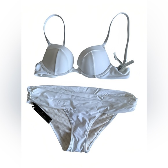 Victoria’s Secret Archives Push-Up White Bikini Set 32A Top / S Bottom NWT - Picture 1 of 10